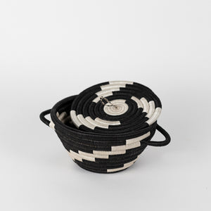 Woven Pot with Lid - Medium