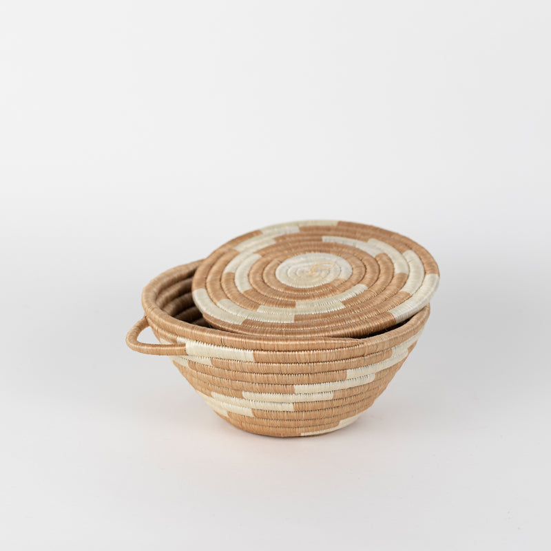 Woven Pot with Lid - Medium