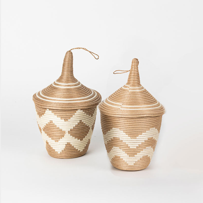 Sisal Peace Basket in Chevron