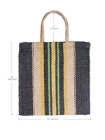 Load image into Gallery viewer, Dora Jute Tote Bag - Multi Navy
