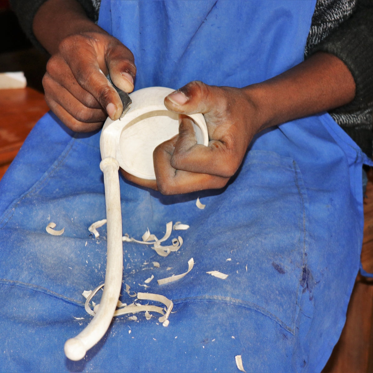 Hand Carved Leslie Ladle