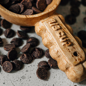 Hand Carved Wooden Ruby Measuring Cup Set