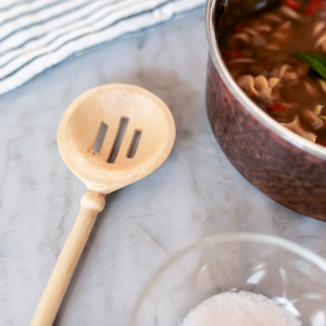 Hand Carved Wooden Spoon - Merideth Slotted Spoon