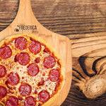 Load image into Gallery viewer, Premium Natural Bamboo Pizza Peel Paddle and Cutting Board (For Pizza, Fruit, Vegetables, Cheese)
