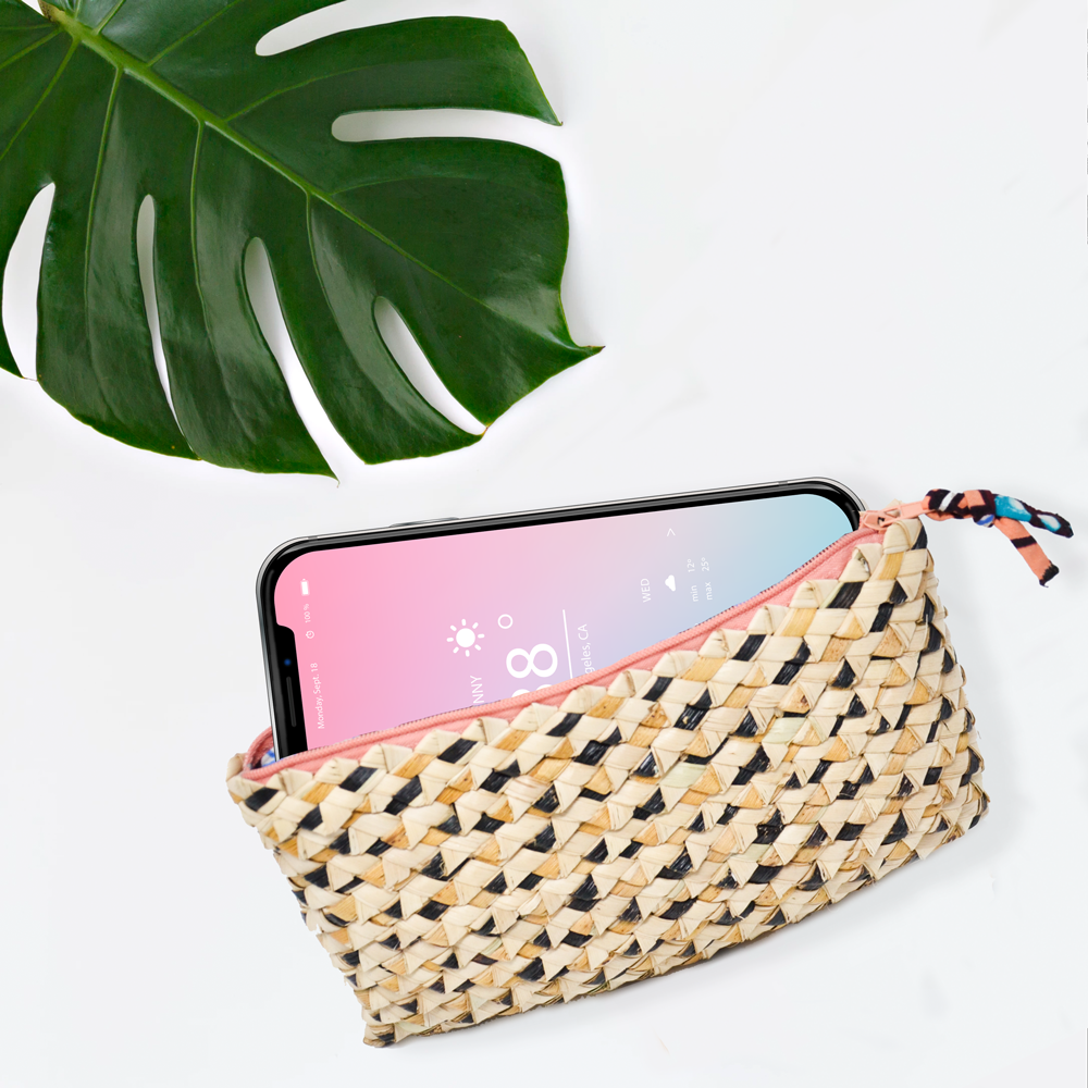 Palm Leaf Phone Purse