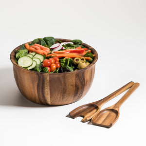 Soro Large Salad Bowl with Servers