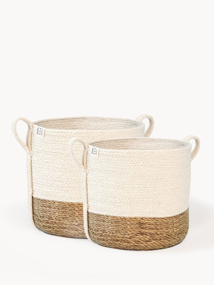 Savar Basket with Side Handle (Set of 2)