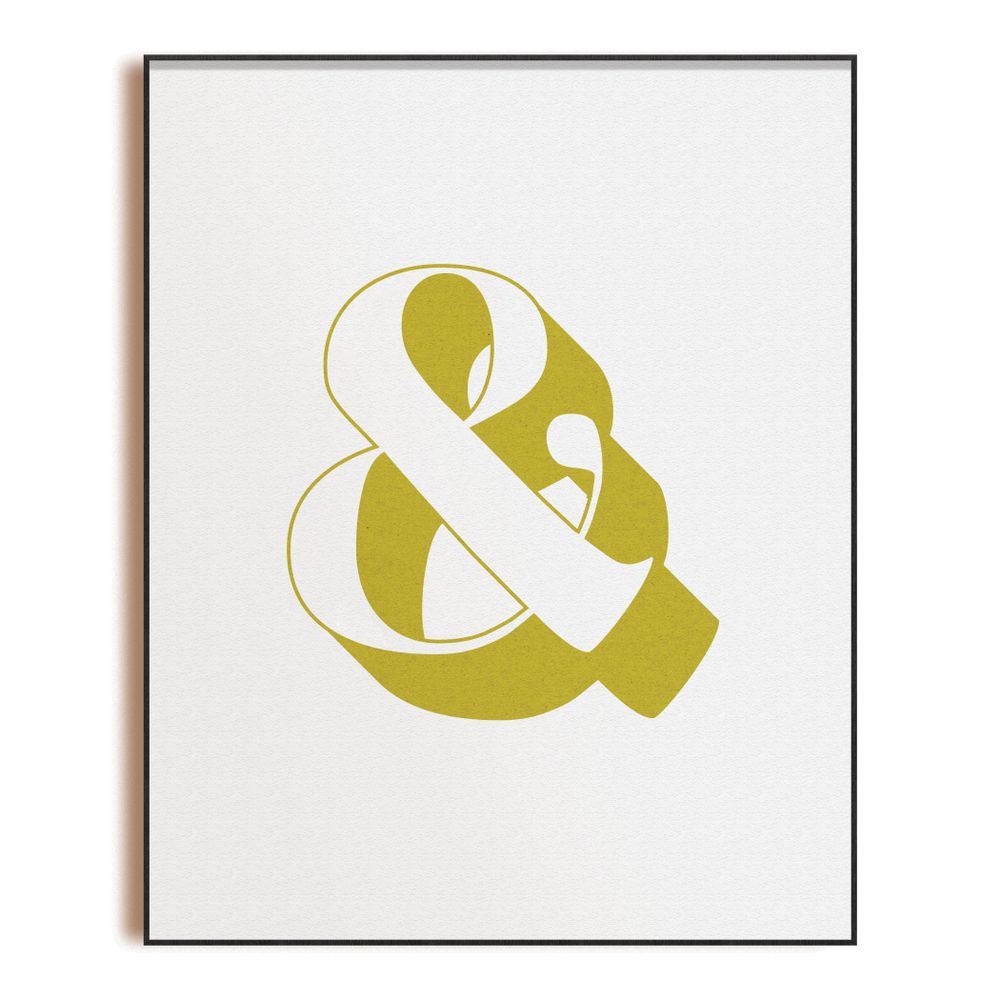 Chartreuse Ampersand - Art Print