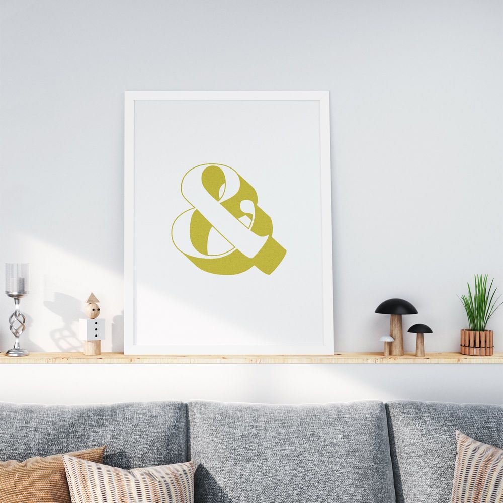 Chartreuse Ampersand - Art Print