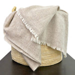 Load image into Gallery viewer, Espresso Herringbone Cashmere Throw
