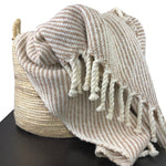 Load image into Gallery viewer, Chunky Camel Stripe Alpaca Throw
