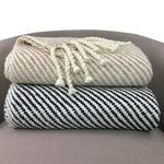 Load image into Gallery viewer, Chunky Camel Stripe Alpaca Throw
