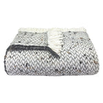 Load image into Gallery viewer, Chunky Gray Weave Alpaca Throw
