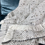 Load image into Gallery viewer, Chunky Gray Weave Alpaca Throw
