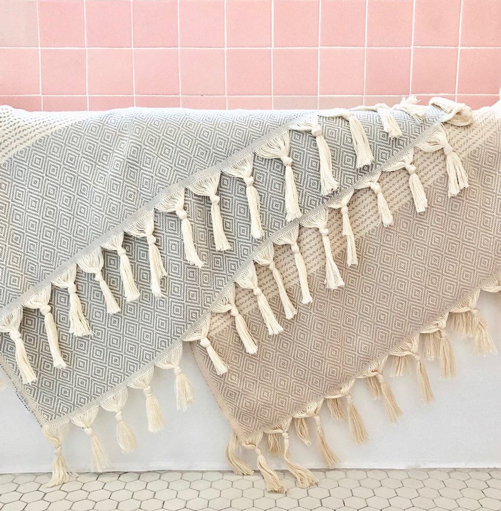 Diamond Stripe Turkish Towel