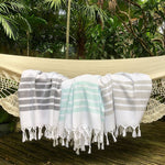 Load image into Gallery viewer, Herringbone Stripe Turkish Towel
