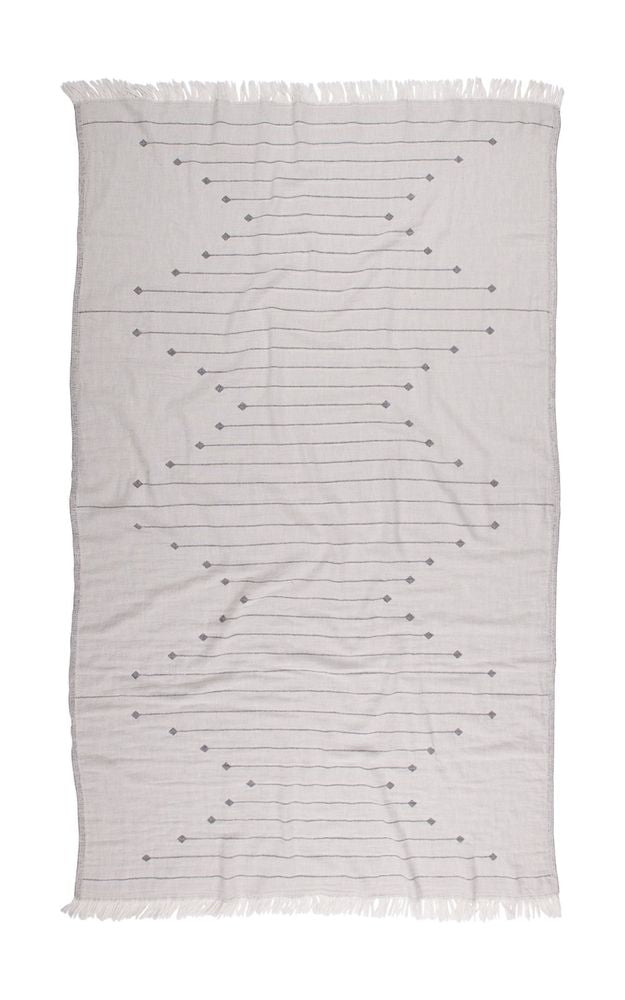 Connecting Dots Towel - Dusty Blush and White