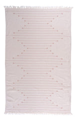 Load image into Gallery viewer, Connecting Dots Towel - Dusty Blush and White
