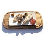 Load image into Gallery viewer, Acacia and Fine Porcelain Large serving set WL-555039

