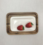 Load image into Gallery viewer, Acacia Serving rectangle tray / dish 10&quot; X 7&quot;
