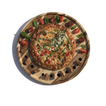 Load image into Gallery viewer, 2 Large-sized Acacia platters for Pizza and Salad party serving set(16” and 12”)
