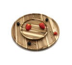 Load image into Gallery viewer, 2 Medium-sized Acacia platters for Pizza and Salad party serving set (14” and 8” round)  WL-555043
