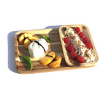Load image into Gallery viewer, 2 Rectangle Acacia platters party serving set (12” and 8”)  WL-555045
