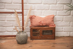 Load image into Gallery viewer, Diamond Guayaba Pink Lumbar Pillow with Tassels
