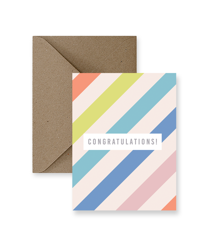 Congrats Stripes Card