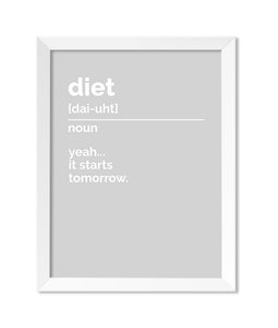 Diet Definition Art Print