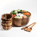 Load image into Gallery viewer, Soro Xtra Large Salad Bowl eith Servers &amp; 4 Individuals
