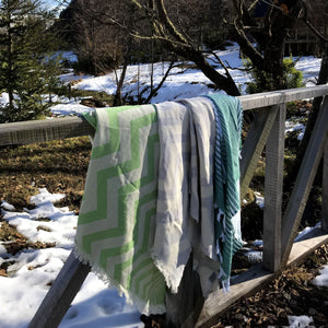 Mersin Eco-friendly Ultra Soft Chevron Towel - Green