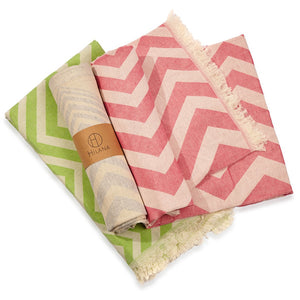 Mersin Eco-friendly Ultra Soft Chevron Towel - Green