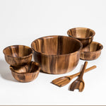 Load image into Gallery viewer, Soro  Large Salad Bowl with servers &amp; 4 Individuals
