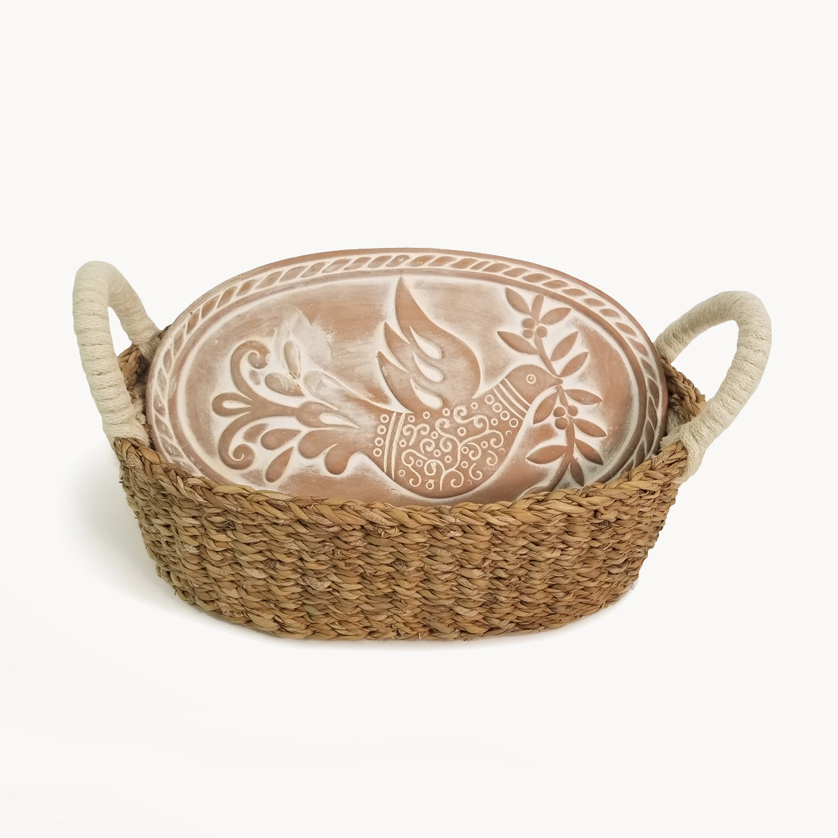 Bread Warmer & Basket - Bird Oval