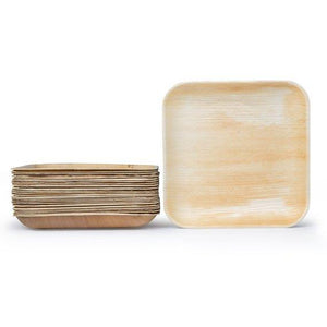 Palm Leaf Square 10" Inch Plates (Set of 25/50/100) - FREE US Shipping